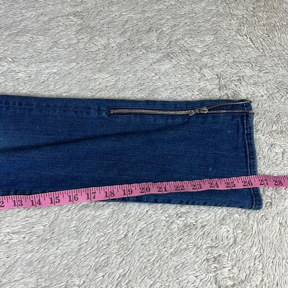 3x1 NYC Jeans Presley Side Ankle Zipper Blue Denim Cropped Boot Cut 28 - Picture 10 of 11